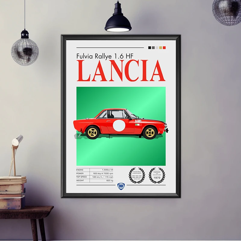 Rally Legends Poster Campaign Classic Racing Art Poster Canvas Printing Wall Art Decoration Hanging Painting For Home Room Decor - view 3
