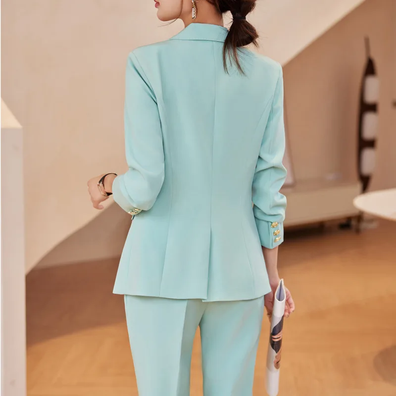 Uniform Designs Pantsuits Formal Women Business Work Wear Suits Professional Office Styles with Pants and Jackets Coat Blazers