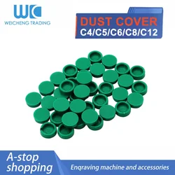 100PCS Nylon Plastic Dust Cover Green Caps Protector For HGR15 HGR20/25/30 HR35 Linear Rail Guides CNC Parts
