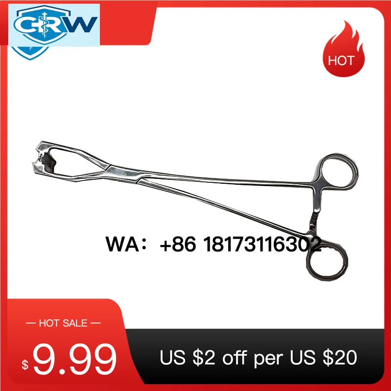 CRW Reusable Medical   Forceps 8 Teeth Purse Stitching Clamp
