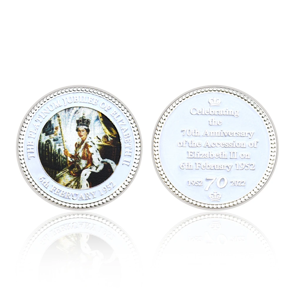 1926-2022 Her Majesty Elizabeth II Commemorative Coins UK Royal Coin Celebrating The Queen's 70th Anniversary Home Decoration