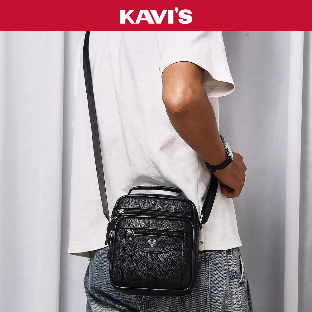 

Genuine Leather Sling Bag for Men, Mini Crossbody Chest Bag, Anti-Theft Messenger Phone Shoulder Bag Husband Daypack