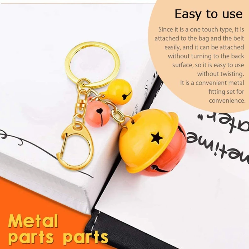 100 Piece D Hook Keychain Hardware With Jump Rings, Metal Split Key Ring Clips With Chain For Craft Charm Making DIY