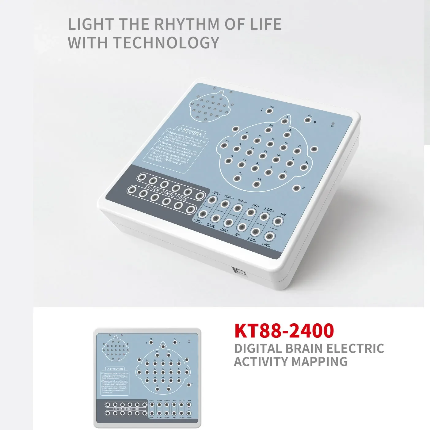 1Pc Contec Kt88 Digitale Eeg Machine 24 32 Kanaal Hersenen Eeg Kaart Scanner Elektrische Activiteit Mapping Systeem En Software