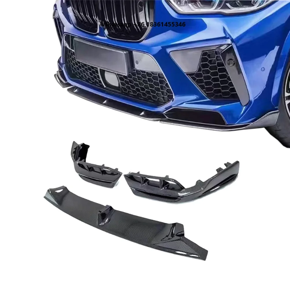 

For BM X5M F95 Carbon Black Front Spoiler Diffuser Anterior Lip Front Shovel Chin Exterior Body Parts Car Lip Front Lip