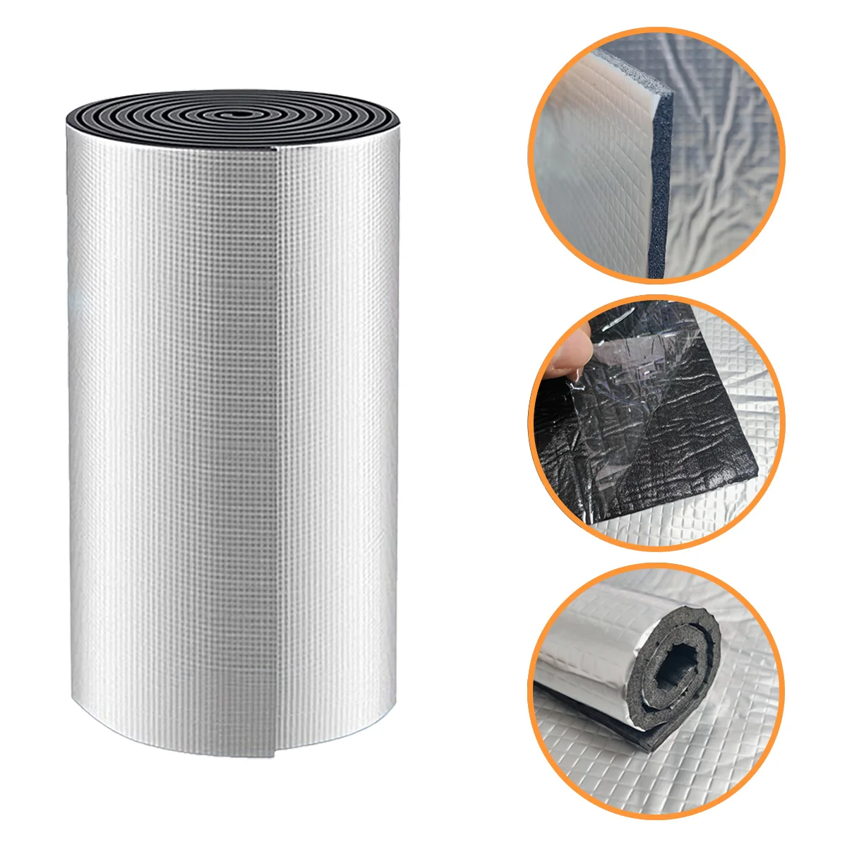 1 Stück 5/10MM Auto-Schalldämmungsmatte Selbstklebender Wärmedämmschaum für Geräuschdämmung und Wärmeisolierung im Auto Autozubehör – Detail 3
