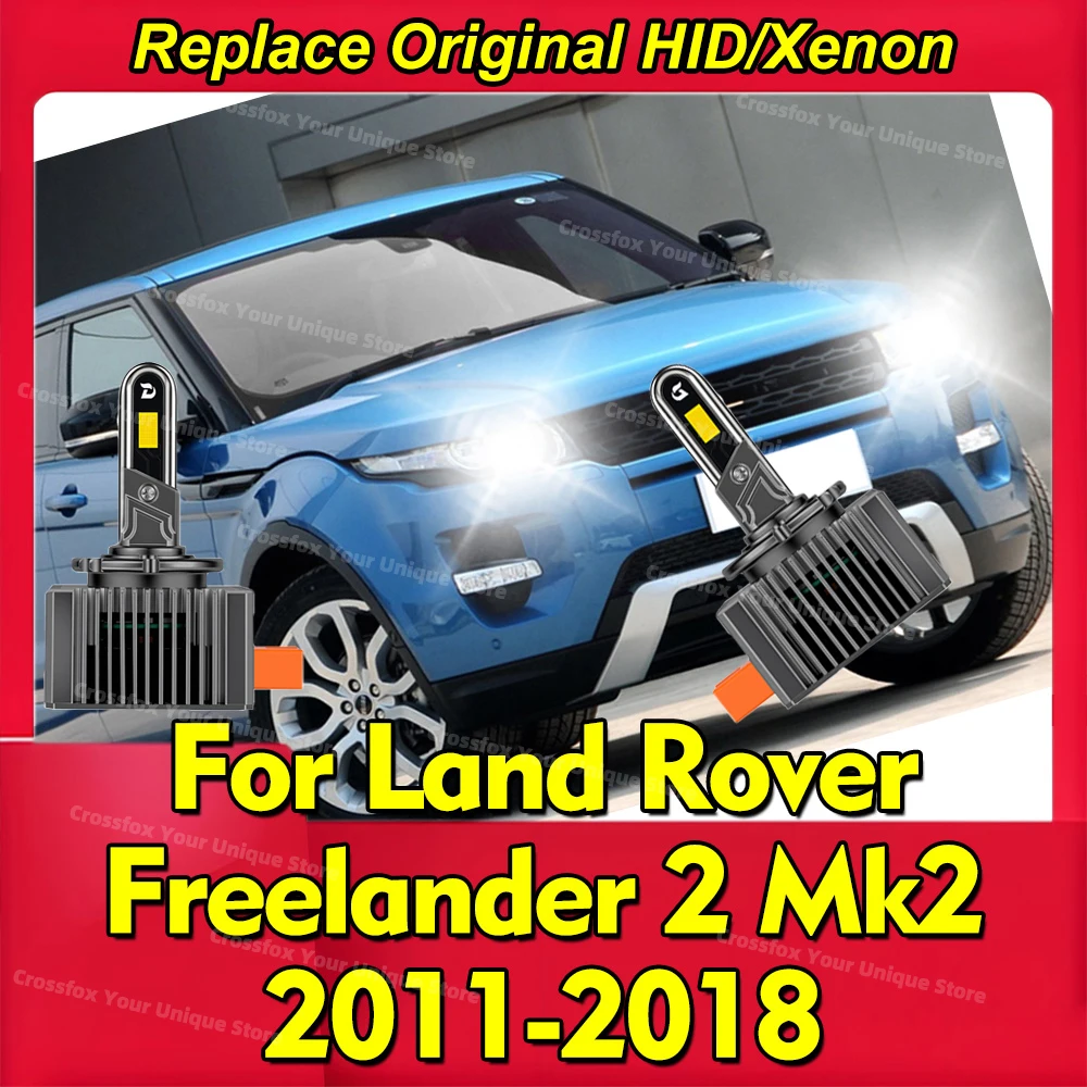 2 bombillas LED D3S D3R para faros delanteros de coche, 50000LM, para Land Rover Freelander 2 Mk2 2011 2012 2013 2014 2015 2016 2017 2018