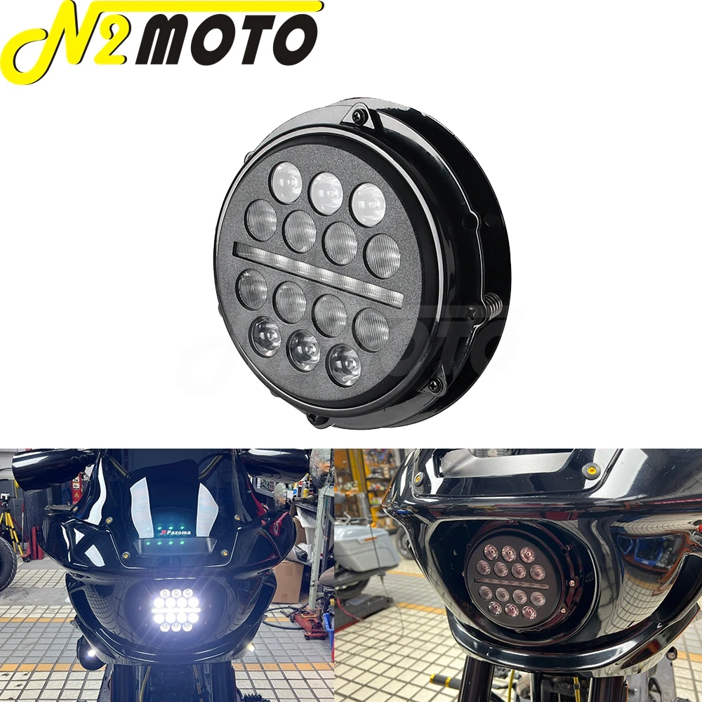 

5.75inch Motorcycle LED Headlight Mounting Bracket Black Holder For Harley Softail Low Rider ST FXLRST FXRST 2022 2023 2024 2025