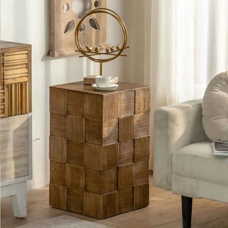 Solid Wood Coffee Table,Vintage Furniture,Living Room Sofa Side Table,Creative Tea Table,Modern Storage Desk,Wooden Storage Box