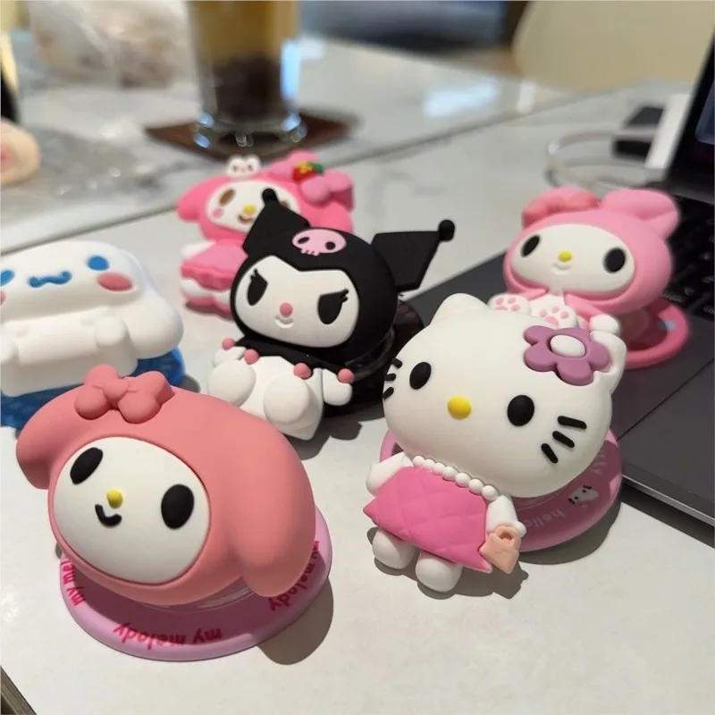 Cute 3D Cartoon Kuromi Cinnamoroll For Magsafe Magnetic Phone Griptok Grip Tok Stand For iPhone 18 Wireless Charging Case Holder view 2