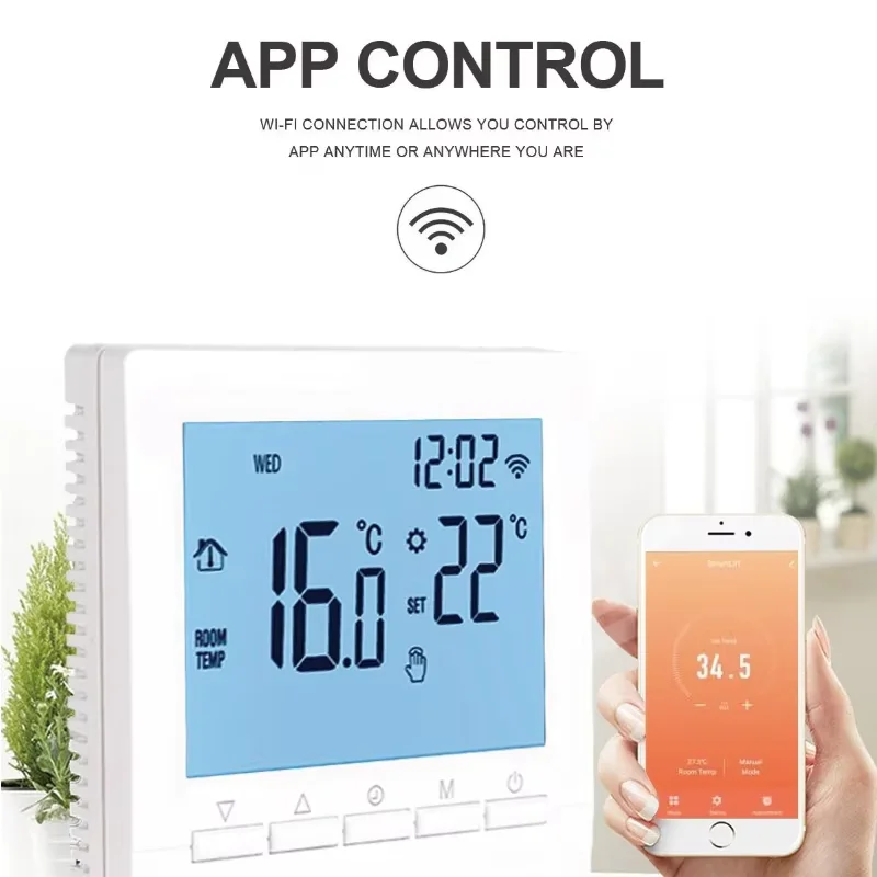 Digital Weekly Programmable Heating Thermostat LCD Screen Wall‑mount Temperature Regulator For Home Floor Heating Boiler Control