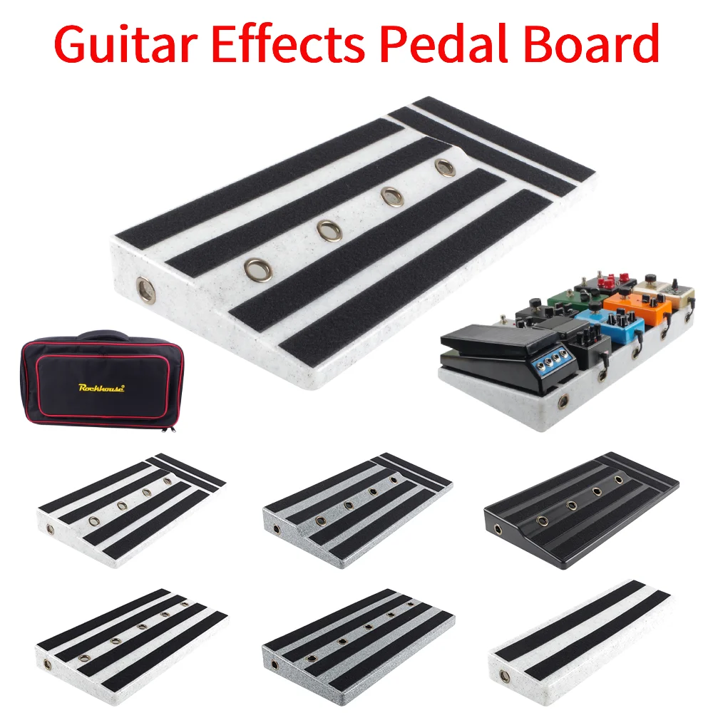 Guitar Pedal Board with Sticking Tape Effects Pedal Board Sturdy PE Plastic Guitar Pedalboard With 600D Effects Pedal Board Bag