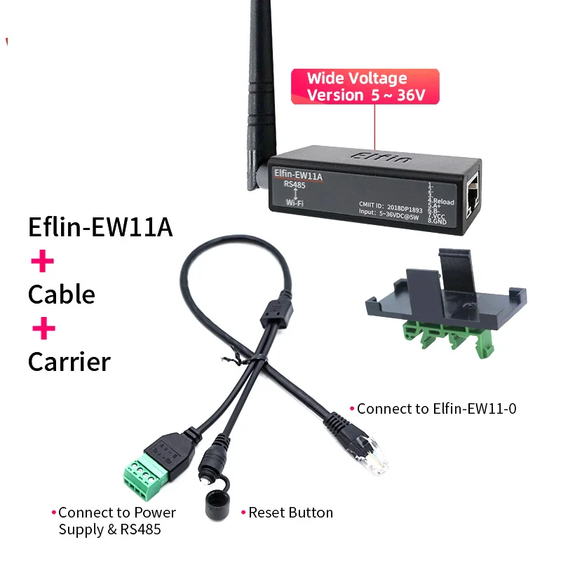 EW11A Wireless Networking Devices Modbus TPC RJ45 RS485 to WIFI Serial Server DTU