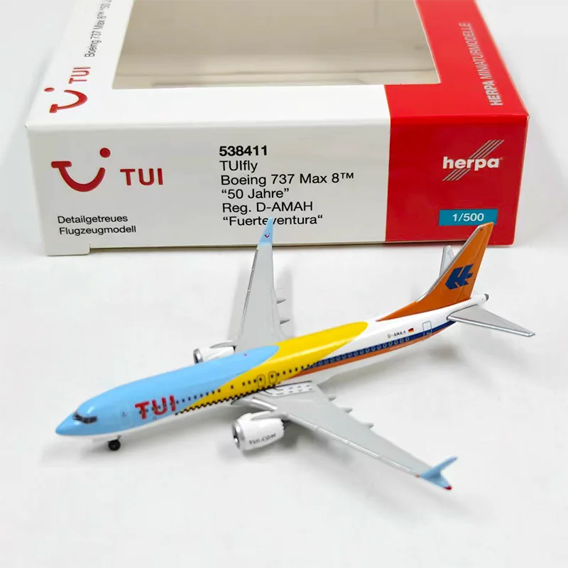 

herpa Diecast Alloy 1:500 Scale Boeing 737 B-737 Max 8 538411 Airplane Model For Display Collections