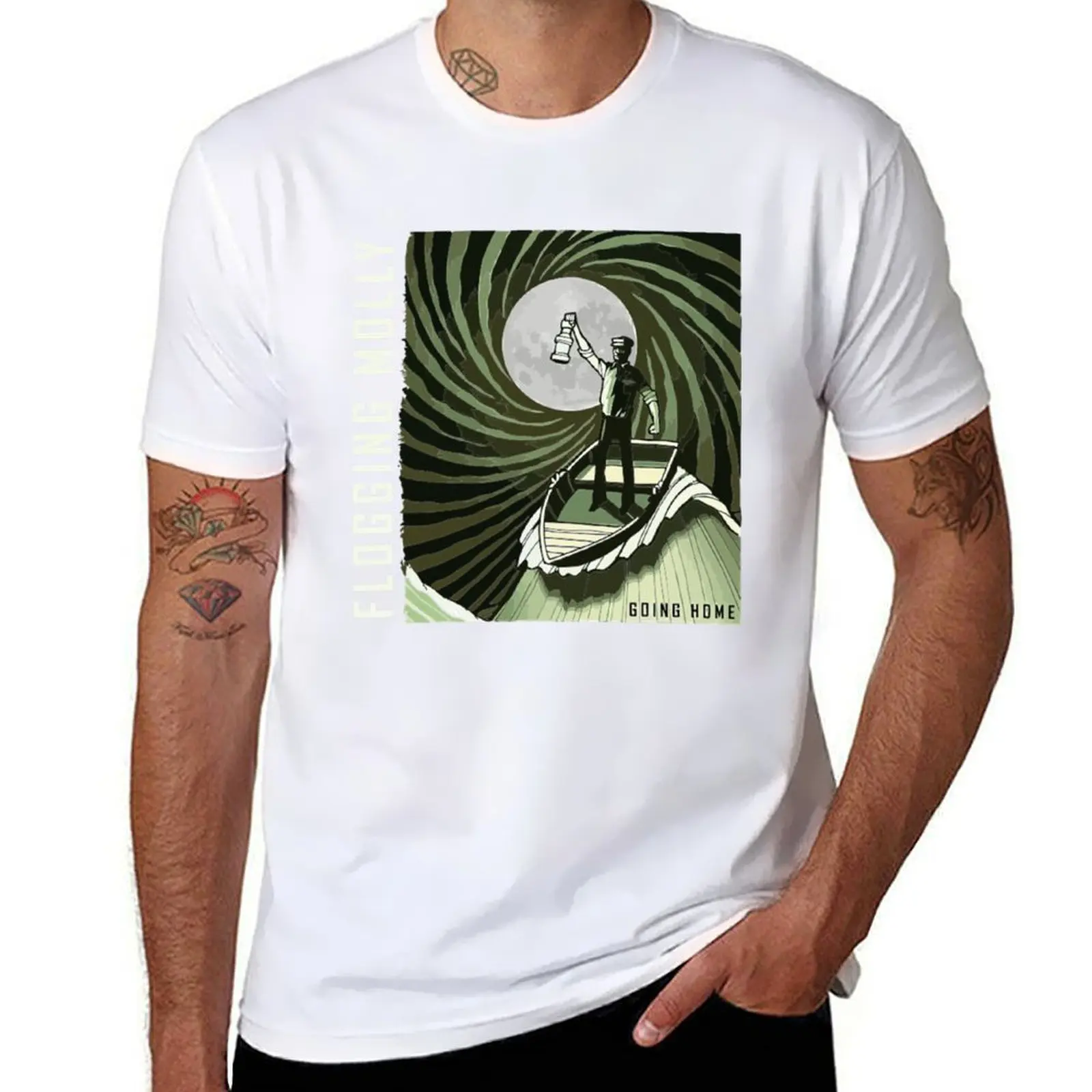 

Flogging Molly Going Home T-Shirt man t shirts cotton cotton tshirt 100% T-Shirt