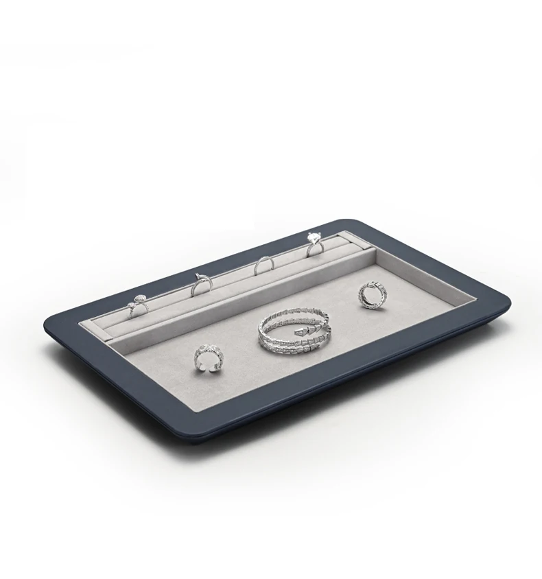 Oirlv Schmucktablett, Premium-Organizer für Ringe, Ohrringe und Armbänder, elegantes weiches Futter, perfekt für die Präsentation und Aufbewahrung von Schmuck – Detail 10