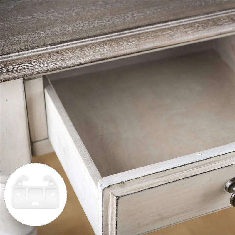 A83I-1Set Drawer Track Guides Drawer Guides Drawer Slides Plastic Replacement For Dressers, Hutches