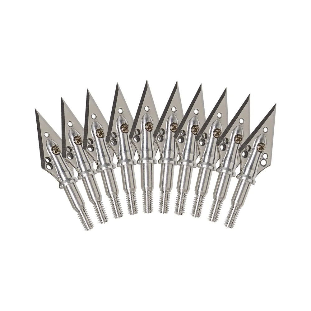 12pcs  Archery Arrowhead Hunting Tips Broadhead Stainless Steel Aiming Arrow Tips Shooting Accessories