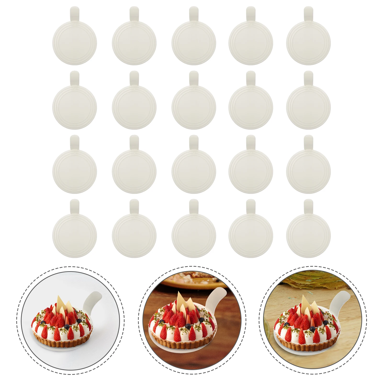 

100 pcs Mousse Trays Cake Display Bases Smooth Edges Dessert Serving Trays Baking Accessories Kitchen Supplies Multipurpose Tray