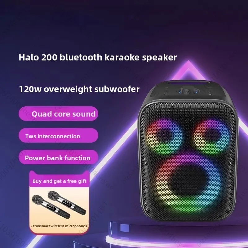 200 Bluetooth karaoke speaker, outdoor audio system, high volume subwoofer, home KTV
