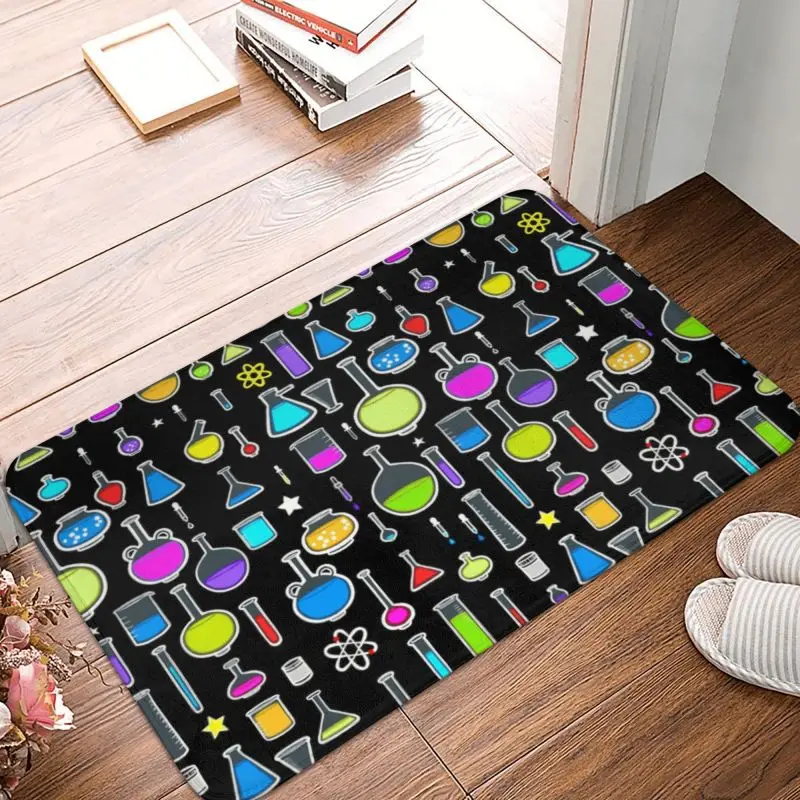 Custom Beakers Laboratory Technology Doormat Anti-Slip Entrance Floor Door Mats Science Chemistry Garage Rug Carpet Footpad