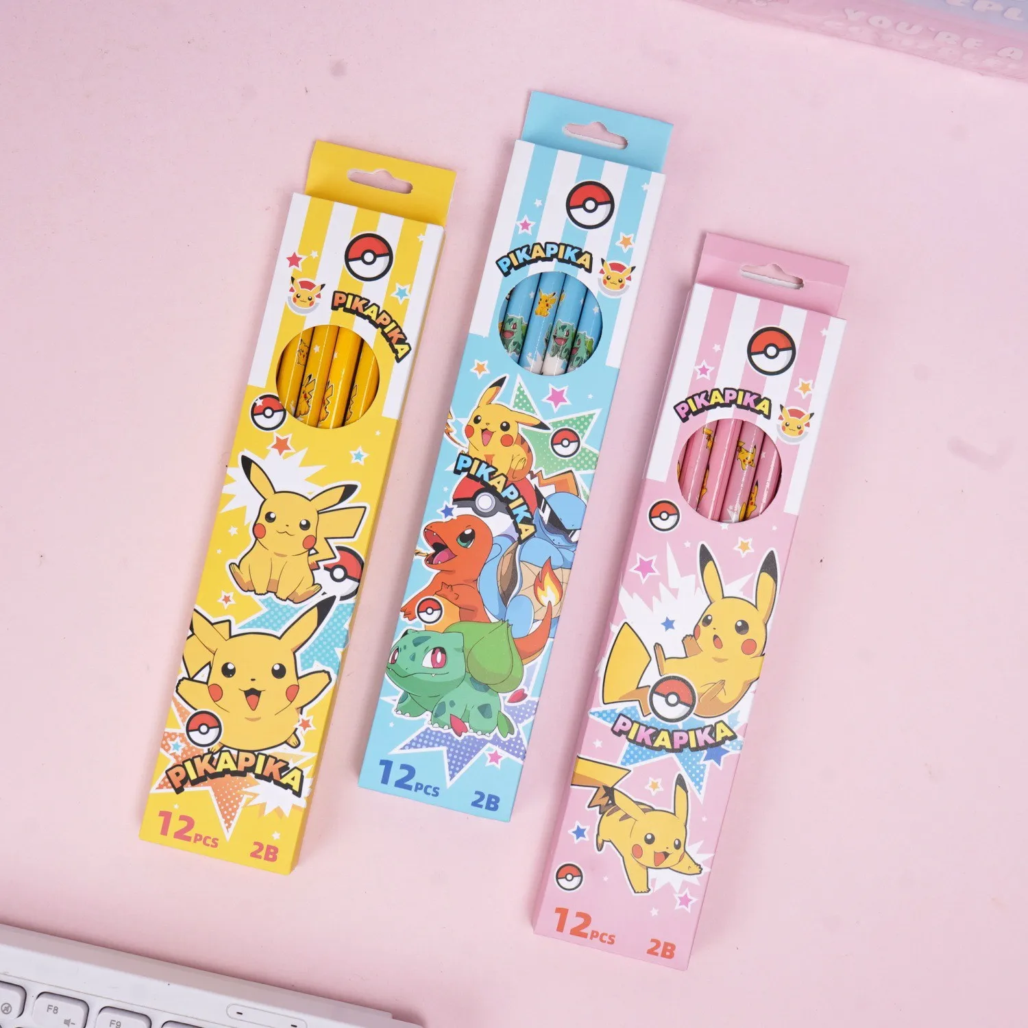 12pcs/set Cool Cartoon Pikaahu HB Pencil Anime Student Writing Pen Pencil School Drawing Stationery Stationery Supplies Gift view 5
