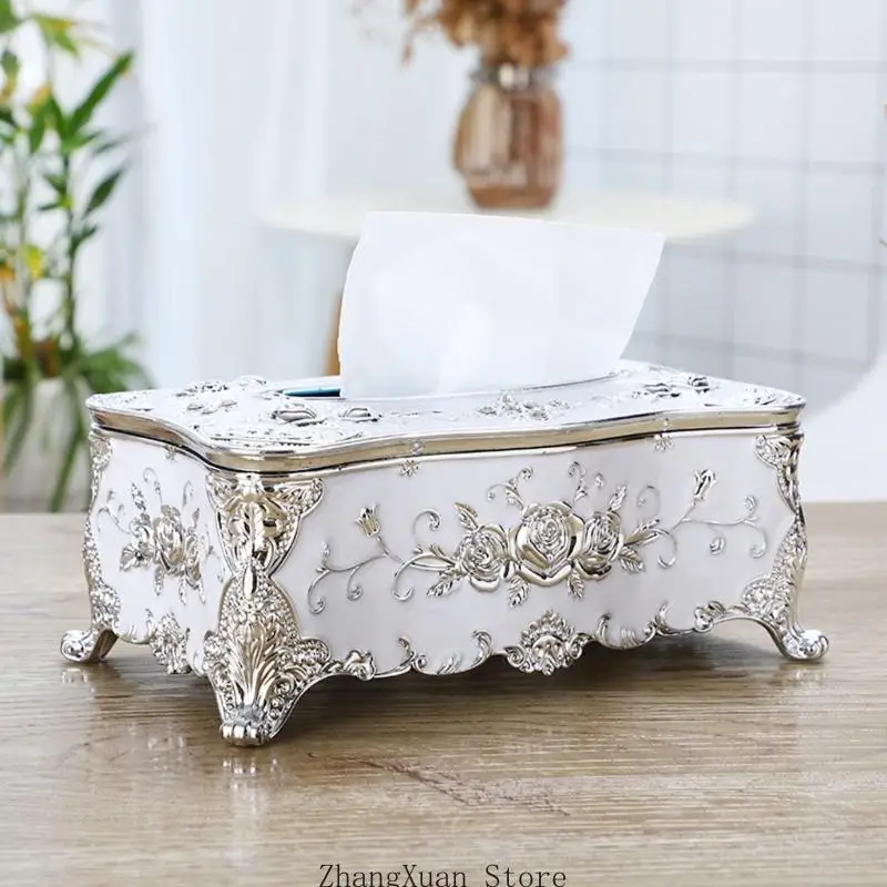 Künstlerische europäische Designs, Taschentuch-Organizer, geeignet für Kommode und Couchtisch 3XUF – Detail 4