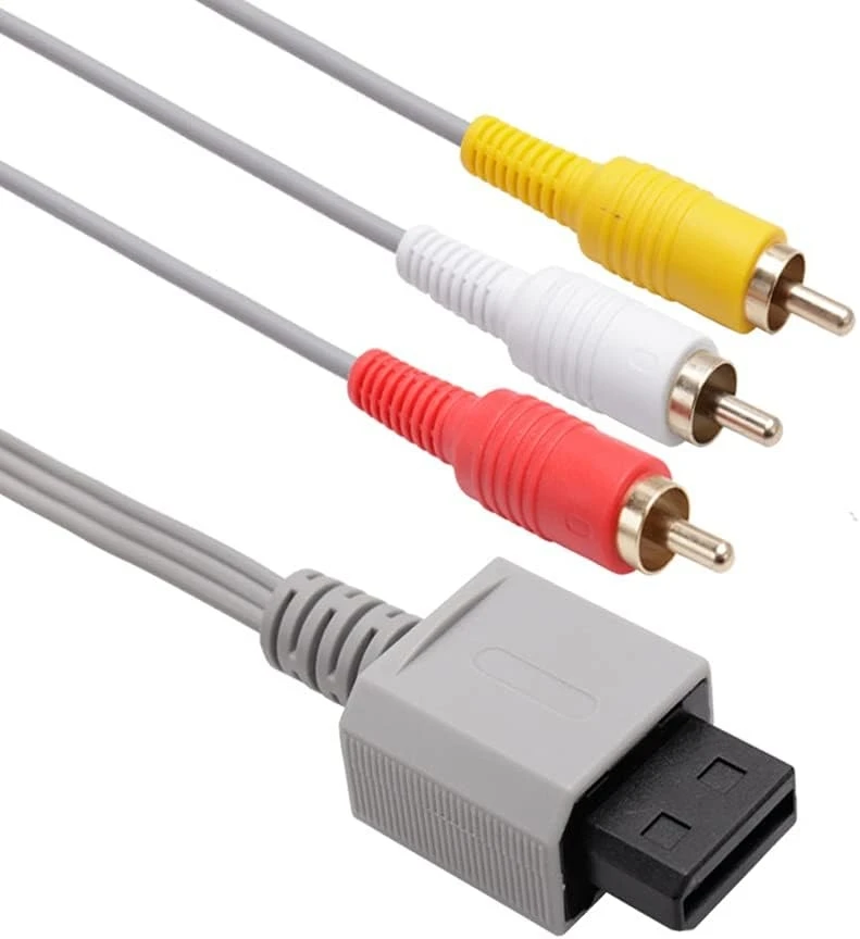 كابل Wii U ، كابل فيديو صوتي مركب عتيق ، كابل قياسي مع فيلكرو ، 3 أمتار ، 10 أقدام ، مناسب لوحدة التحكم Wii