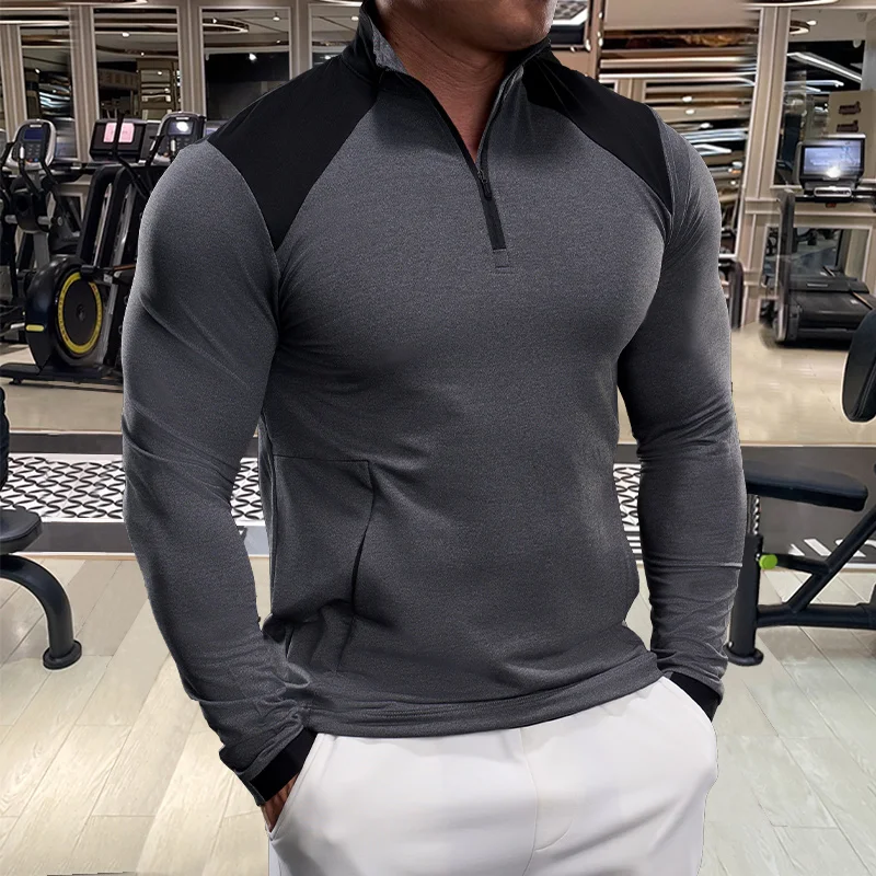 

Men's Sports Fitness Running Training Clothing -Spring and Autumn Long Sleeve High Elasticity Tight T-shirt Hardcore Style Top