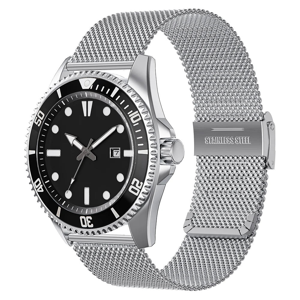 18mm 20mm 22mm 24mm Armbänder Universelle Ersatzriemen Damen Herren Armband Silbernes Armband 0,6/1,0mm Mesh Milanese Metallarmband – Detail 11