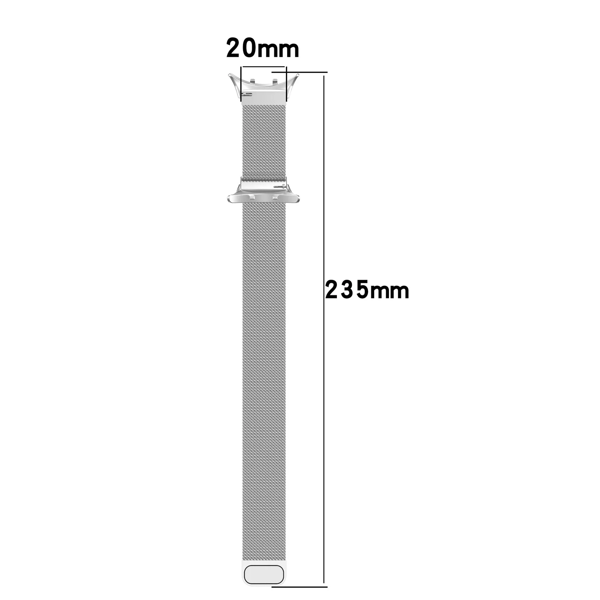 حزام ساعة كلاسيكي من الفولاذ المقاوم للصدأ لساعة Vivo Watch 5 حزام معدني بحلقة مغناطيسية ميلانو