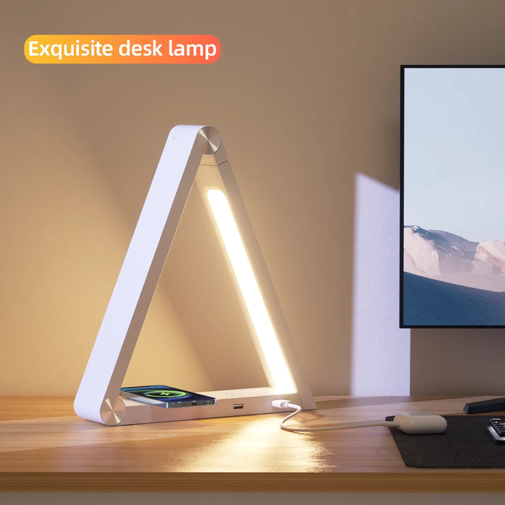 

Reading desk lamp Creative desk lamp Mobile wireless charger Multifunctional desk lamp Foldable desk lamp Protect vision lamp