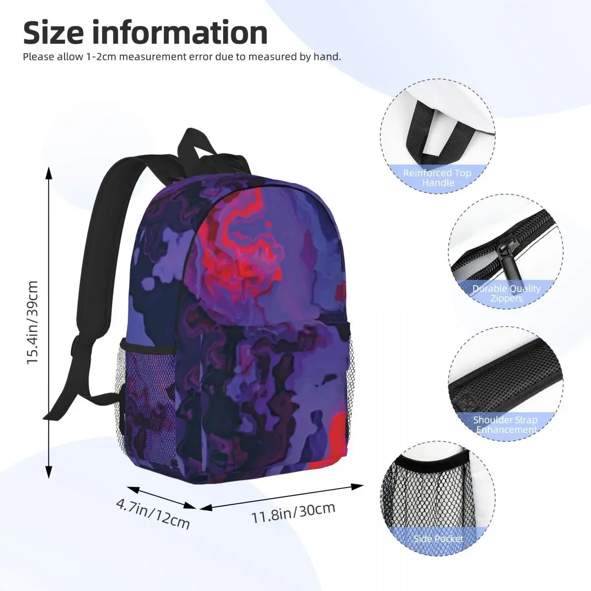 Lofi Liquid Art Backpacks Boys Girls Bookbag Casual Children School Bags Laptop Rucksack Shoulder Bag Large Capacity