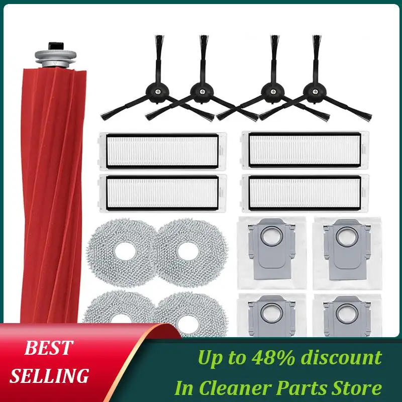 

Satisfied Main Side Brush Kit Mop Accessories For Roborock Q Revo / P10 Robtic Vacuum Cleaner,17 Replecement Spare Parts