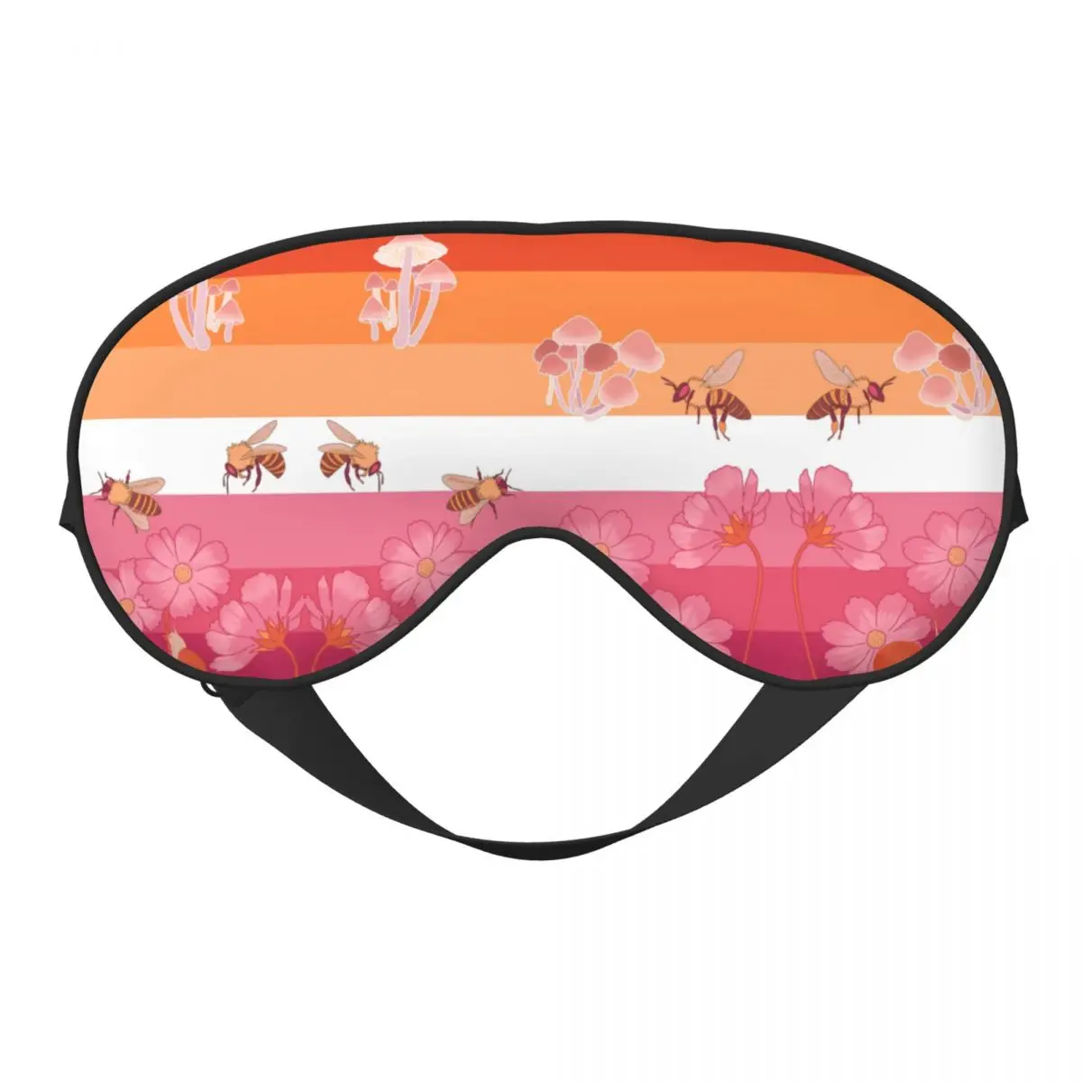 

Cottagecore Lesbian Pride Flag Creative Eye Patch LGBT GLBT Gay Pride Blindfolds Travel Sleep Eye Mask Lunch Break Eye Covers