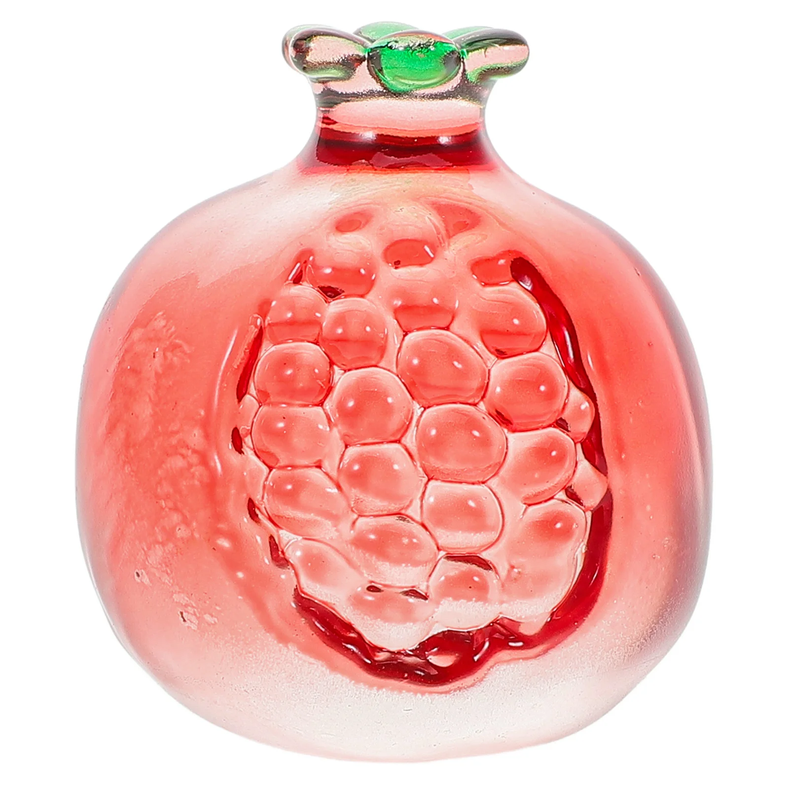 

Artificial Crystal Pomegranate Ornament Tabletop Fruit Decoration Glass Paperweight Home Office Decorative Transparent Elegant