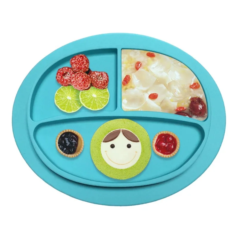 Free custom silicone baby feeding set, children's tableware, baby suction cups, cups and spoons 4-piece set