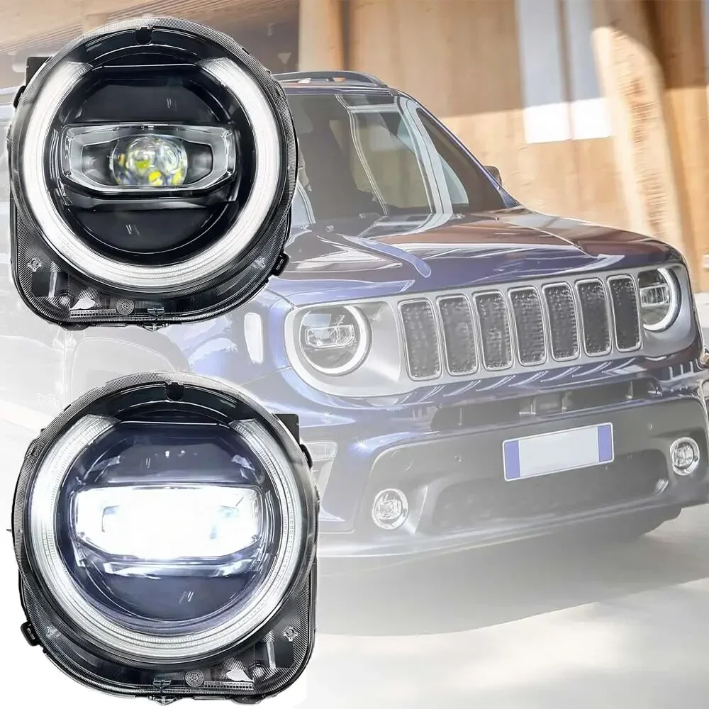 

Car LED Headlights DRL Running lights Headlamp For Jeep Renegade 2014-2021