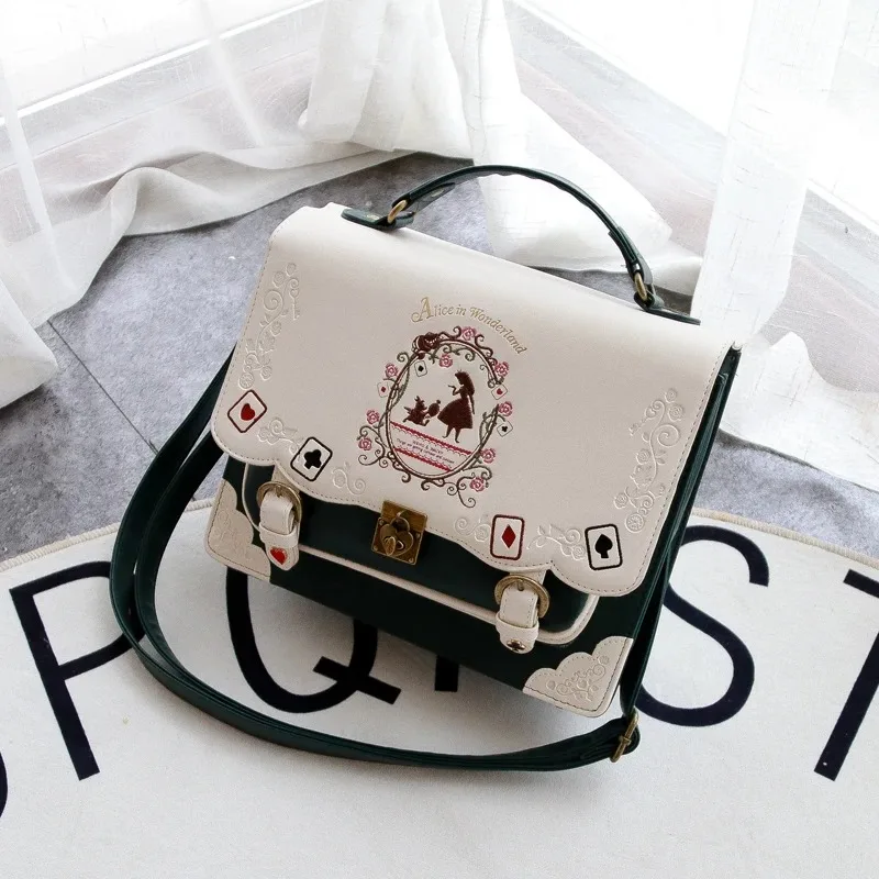 2026 New Gothic Lolita Briefcase Backpack Women Vintage Jk Schoolbag Messenger Bag Female Japanese Harajuku Kawaii Y2k Handbags