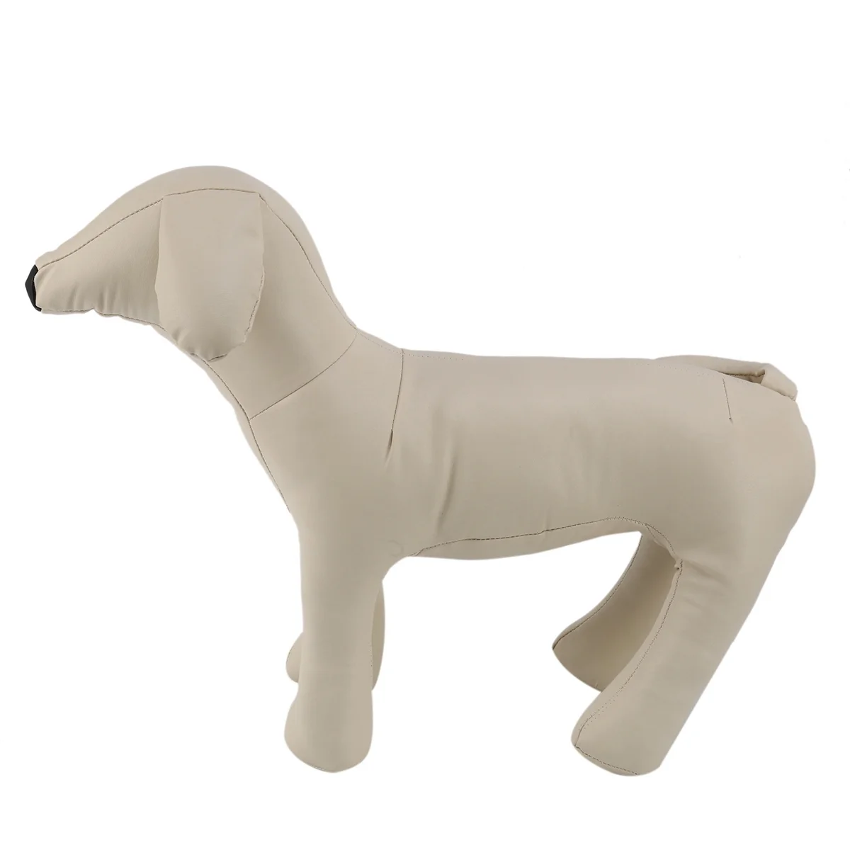 

AD30-Leather Dog Mannequins Standing Position Dog Models Toys Pet Animal Shop Display Mannequin White M