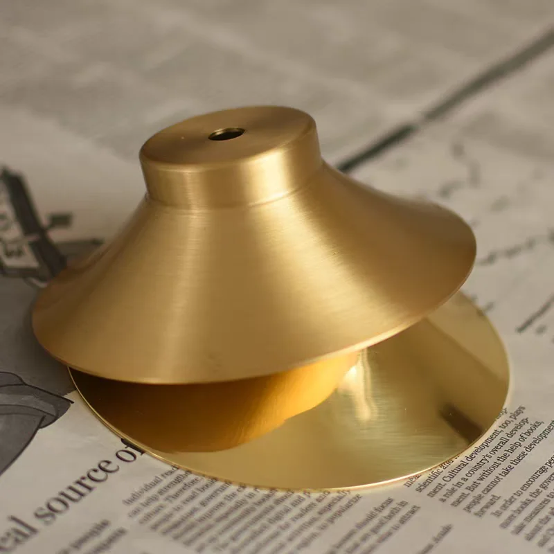 Extra-Thick Solid Brass Round Small Lampshade, LOFT Apartment Vacation Home Lighting Decor, Pendant Lamp Shade