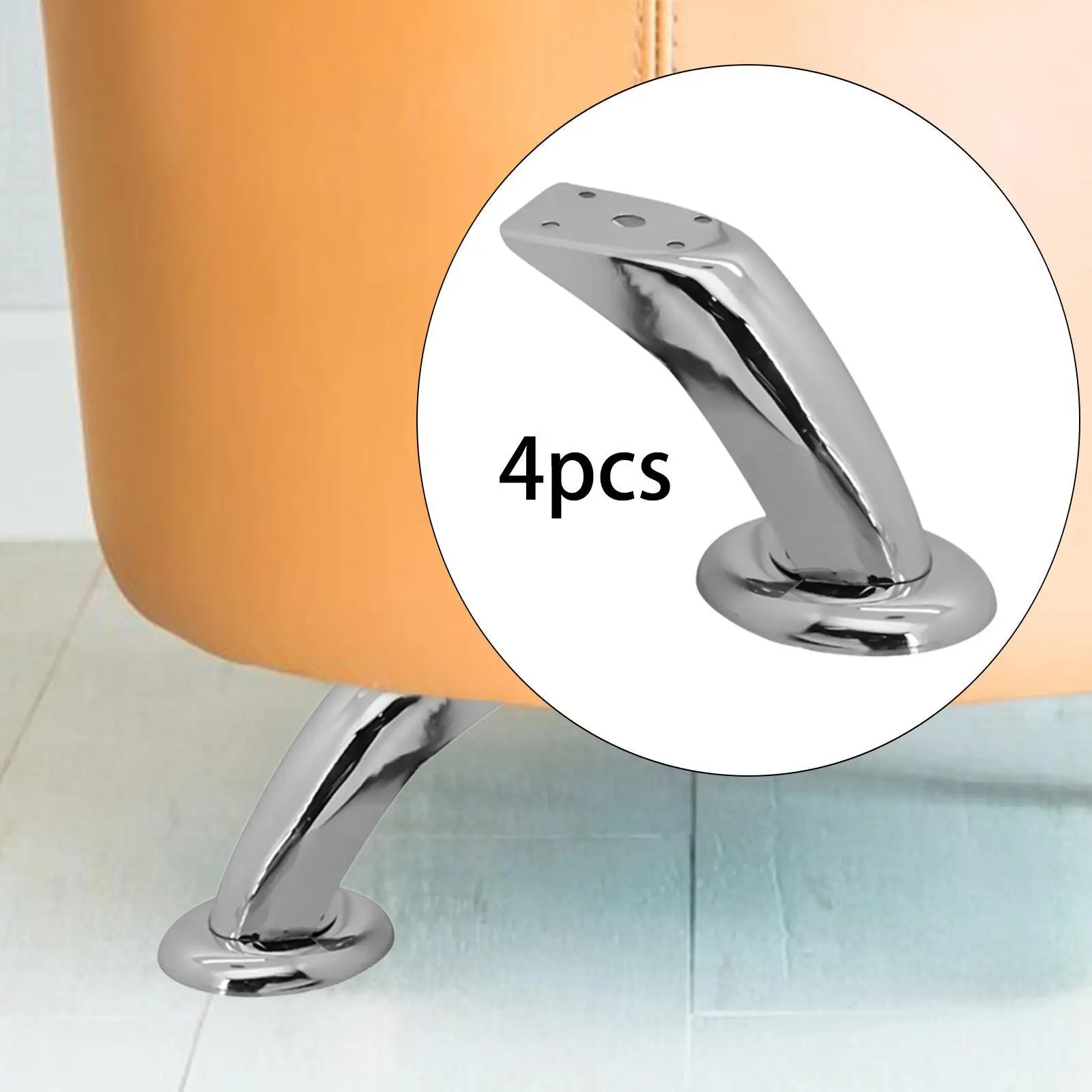 

4x Metal Furniture Legs Height 12cm Iron Sofa Feet for Beds Shelves Cabinets