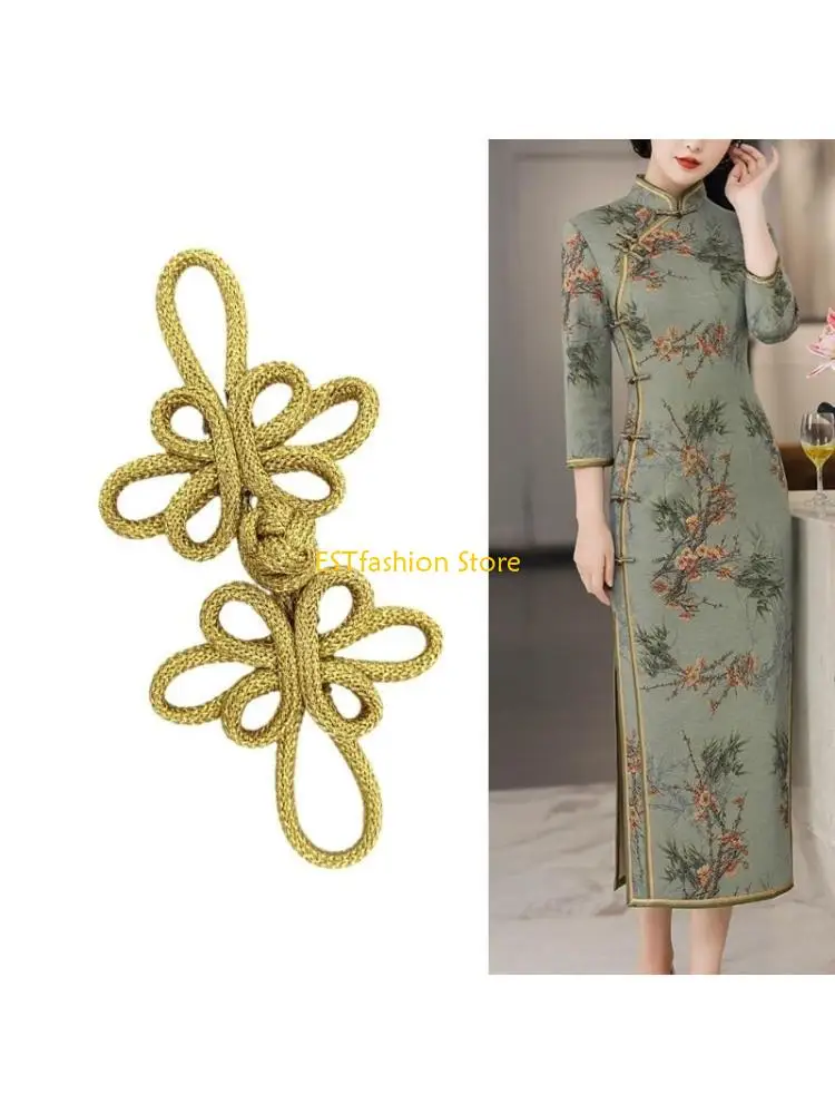 Y5GC Chinese Cheongsam Buckle Traditional Knot Fastener Chinese Knot Buttons DIY Tool