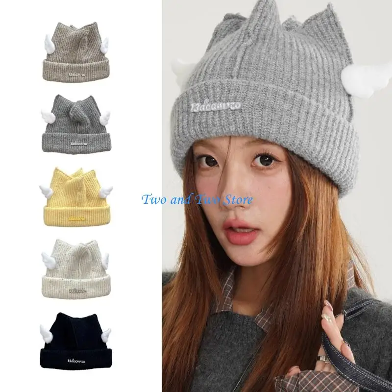 HX6F Elastic Breathable Hat Durability Knitted Craftsmanship Hat Lovely Fashion Hat