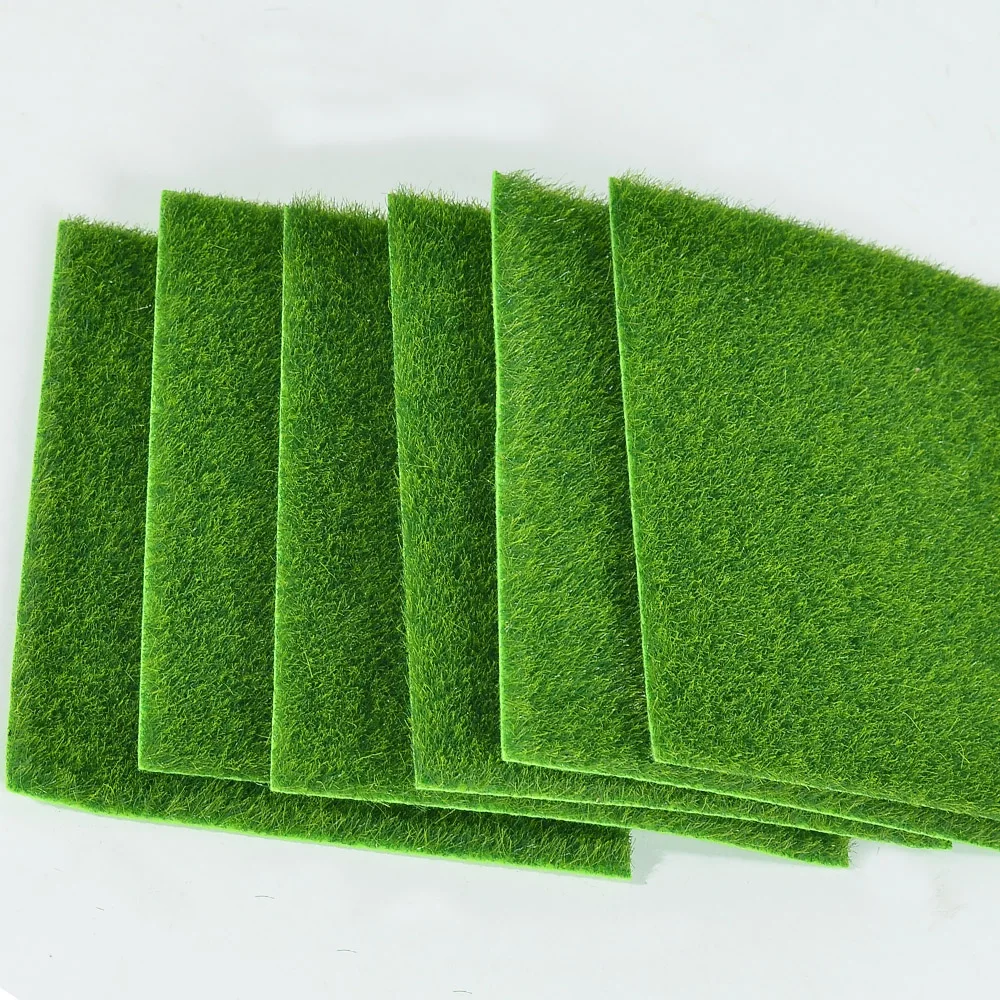 1/4PCS Artificial Grass Mat Grassland Moss Lawn Turf Carpet DIY Dollhouse Micro Landscape Garden Home Floor Wedding Decorations