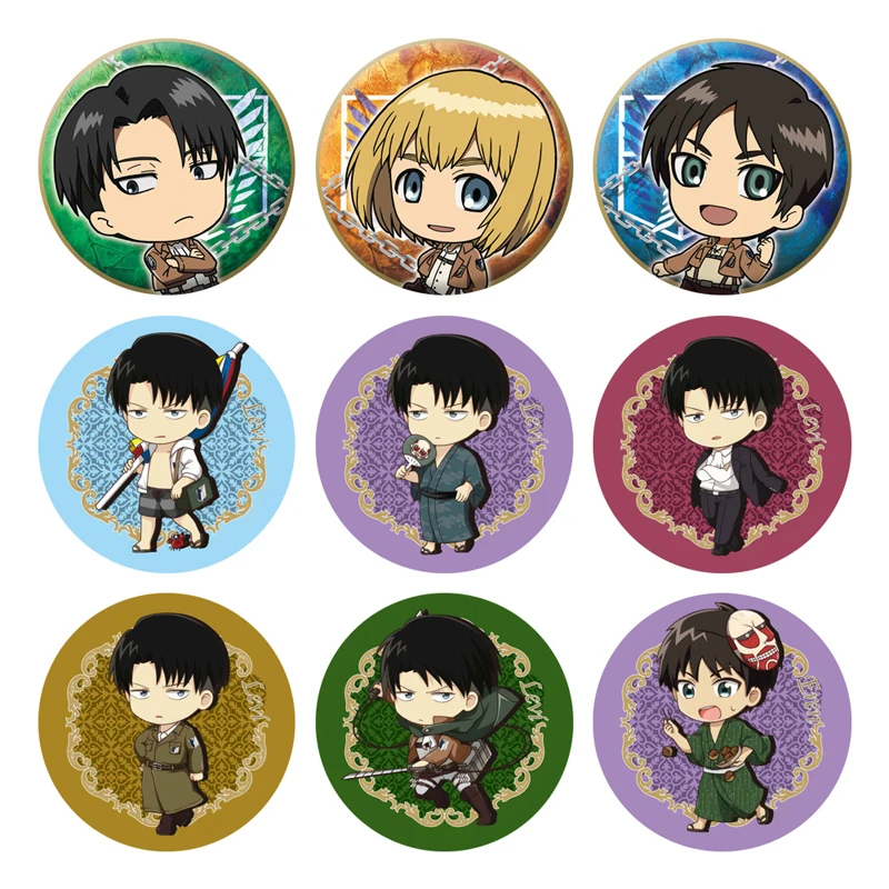 Атака-Титанов-q-Версия-значок-аниме-броши-ручной-работы-с-героями-мультфильмов-eren-jaeger-armin-arlert-булавки-для-лацканов-украшения-для-рюкзака-шляпы