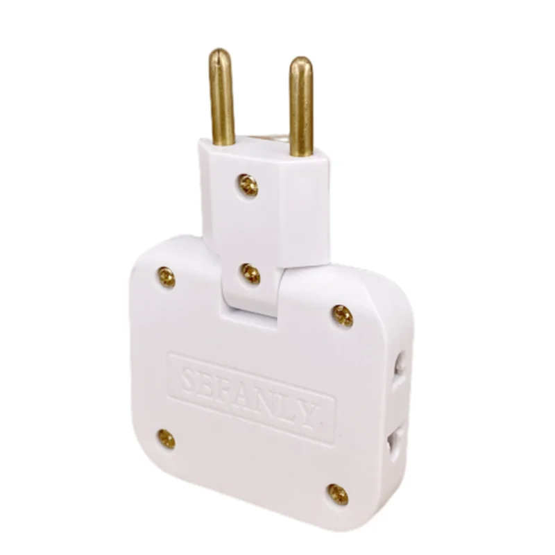 الاتحاد الأوروبي التوصيل 3 مخرج التيار المتردد قطاع الطاقة Multiprise 1 تحويل 3 تمديد مقبس كهربائي 180 °   محول التيار المتردد بمقبس الوفاء الدوار