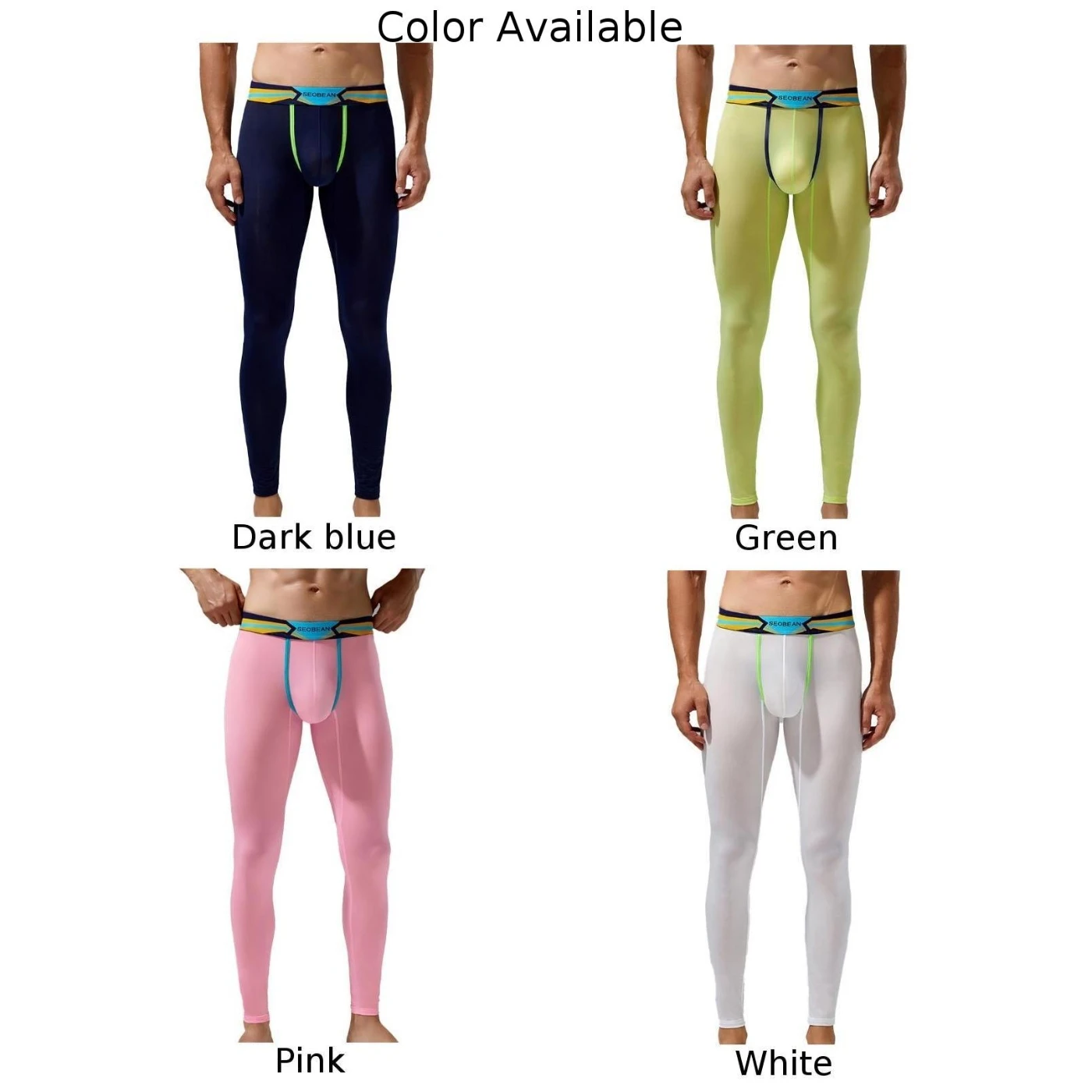 Sous-vêtements pantalons collants Transparent respirant classique Legging pantalon léger longs Johns hommes sous-vêtements flambant neuf