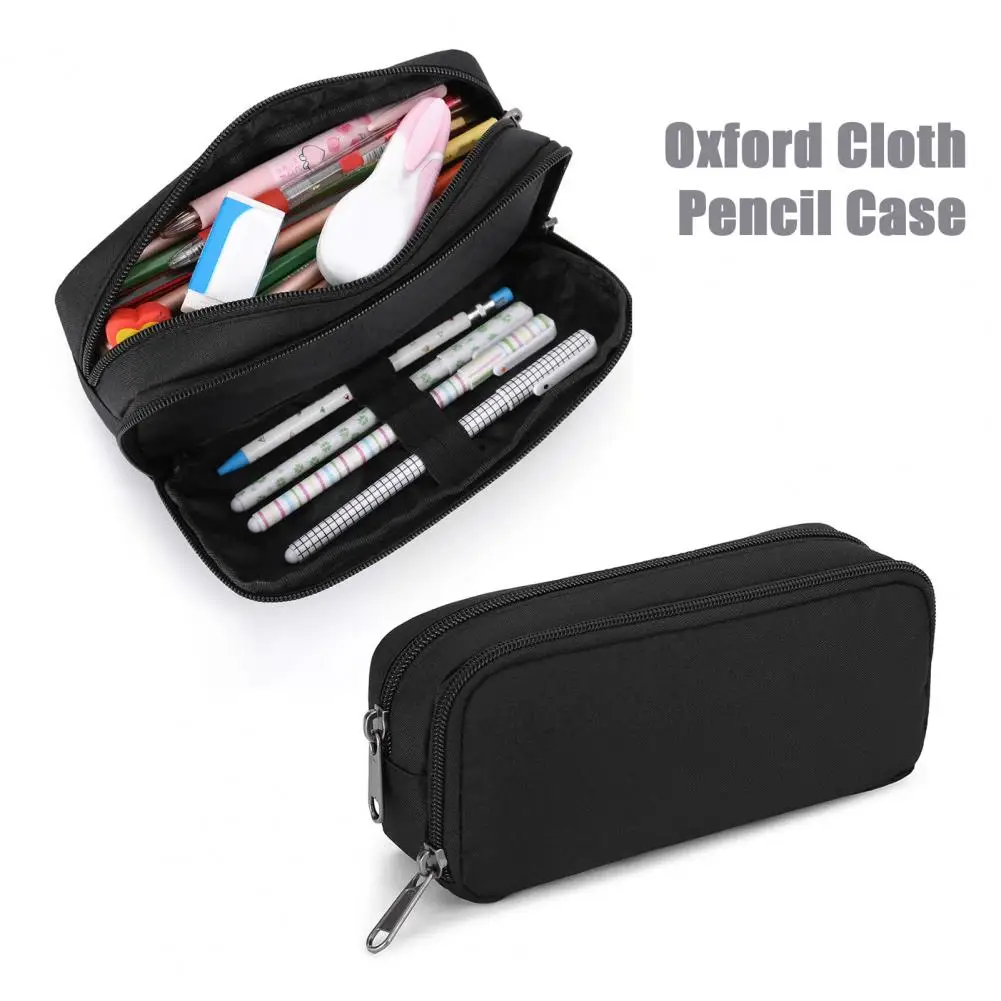Estuche organizador de lápices de tela Oxford, estuche de lápices de capacidad, Juego de bolsas de colores para suministros escolares, Organización para adolescentes