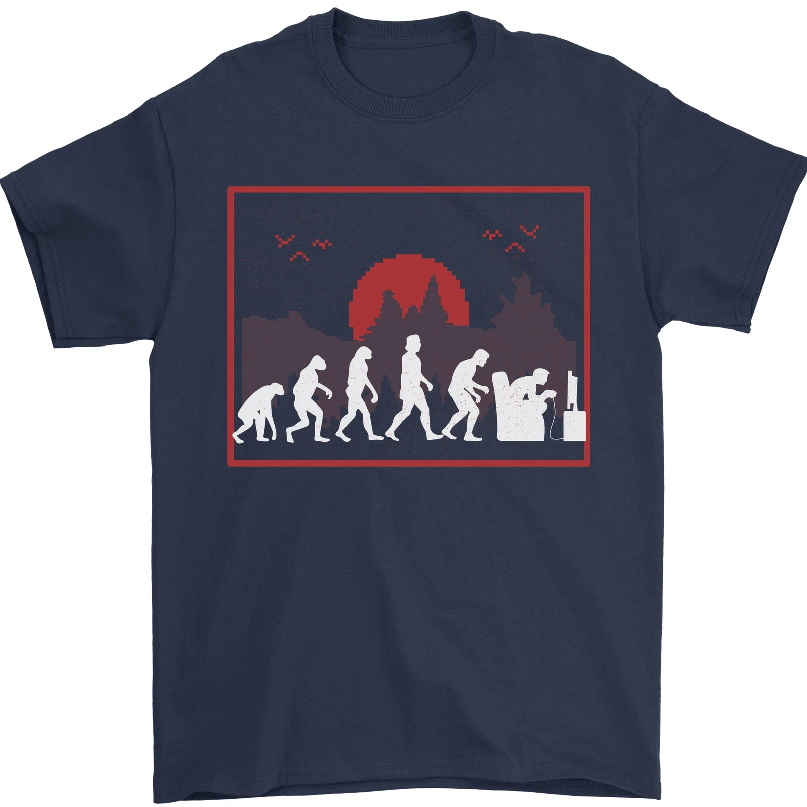 Evolution of A Gamer Gaming Video Games Mens T-Shirt 100% Cotton Tshirt Graphic Short Sleeve Men's T-shirts for Summer Unisex